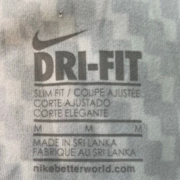 Nike Dri-Fit Slim Fit Racer Back Tank Top Black White Checkered Print Athletic - Picture 5 of 8